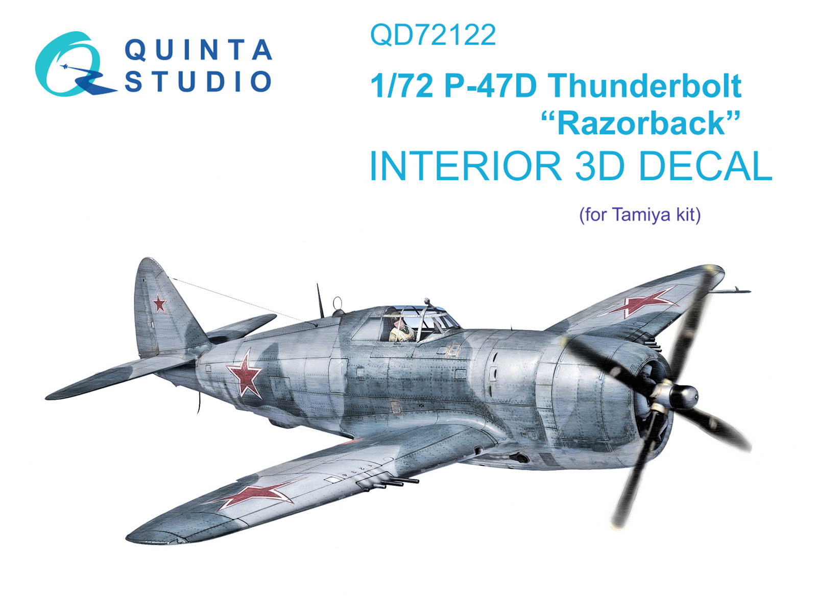 Quinta Studio #72122 1/72 P-47D Thunderbolt 3D decal (for Tamiya Kit)